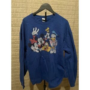 Disney Mickey Mouse Friends Blue Crewneck Sweatshirt Size 2XL